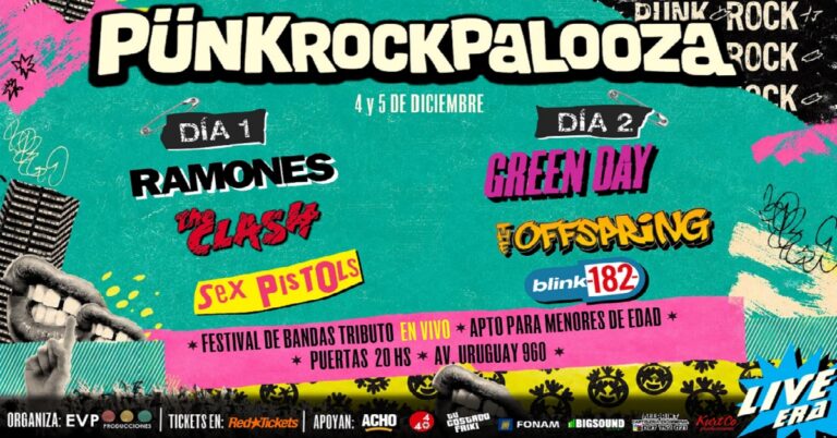 Festival de Bandas tributo al Punk Rock Montevideo 2026.TicketsGO!