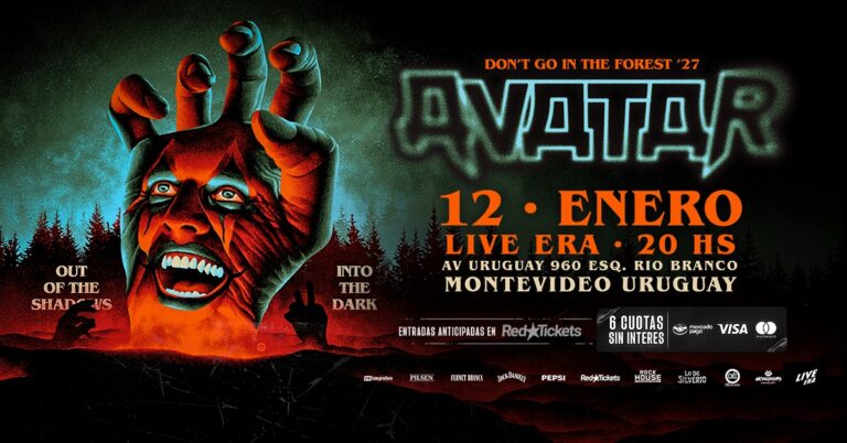 Atención metaleros Avatar confirmó fecha en Montevideo 2027!!!!!Anticipadas on line!