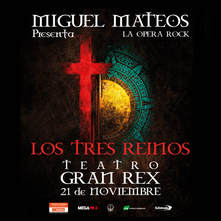 Miguel Mateos Los Tres Reinos estreno mundial  en Argentina.Anticipadas on line