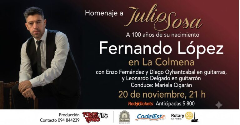 El Tango rinde su Homenaje con  recitales a Julio Sosa a 100 años de su nacimiento