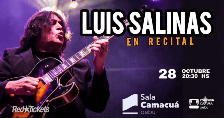 Luis Salinas regresa a Montevideo con una noche de música y virtuosismo.Anticipadas on line!!